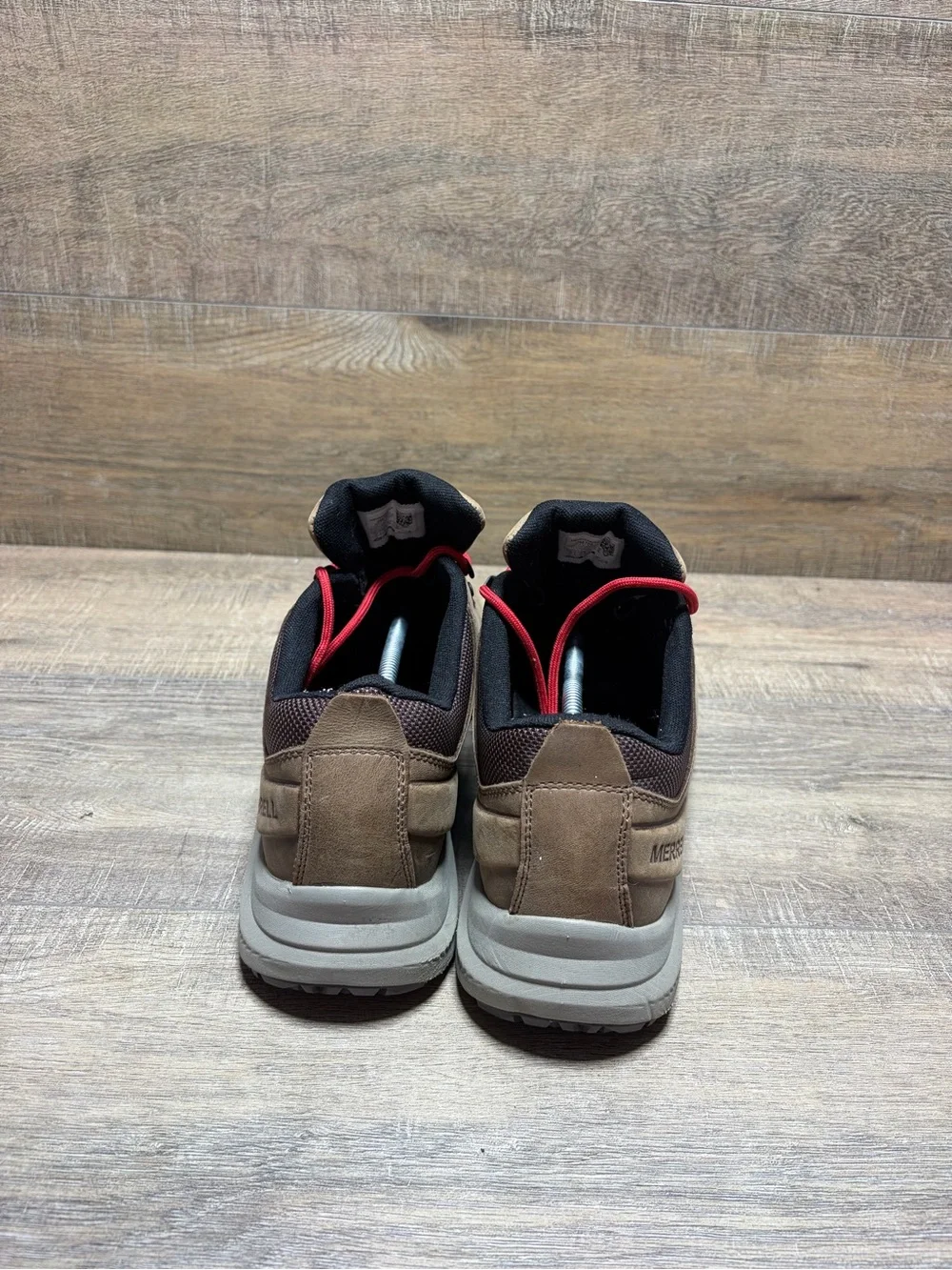 Merrell Men's Brown Chukka Boots with Red Laces